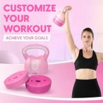 Yes4All Adjustable Pink Kettlebell Set for Women