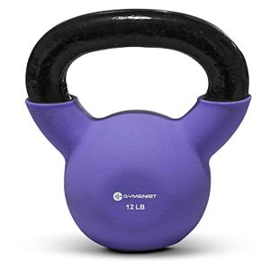 GYMENIST 12 LB Neoprene Coated Kettlebell