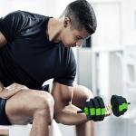 4-in-1 Adjustable Dumbbell Set - 44 lbs