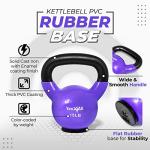 Yes4All 15 lbs Vinyl Coated Kettlebell - Violet
