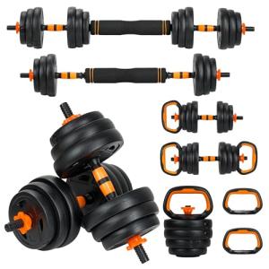4-in-1 Adjustable Dumbbell and Barbell Set