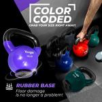 Yes4All 15 lbs Vinyl Coated Kettlebell - Violet