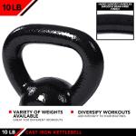 10 LB Cast Iron Kettlebell by JFIT