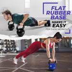 Yes4All 15 lbs Vinyl Coated Kettlebell - Violet