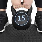 Saicool 3-Piece Kettlebell Set with Storage Rack