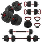 Adjustable 40lbs/60lbs Dumbbell and Barbell Set