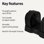 Adjustable 55 lb Dumbbell by Amazon Basics