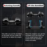 Adjustable 22lbs Dumbbell Set for Strength Training