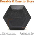 Amazon Basics Rubber Hex Dumbbell Hand Weight, 15 Pounds, Single