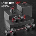 Adjustable 40lbs/60lbs Dumbbell and Barbell Set