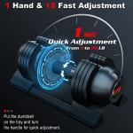 Adjustable 22lbs Dumbbell Set for Strength Training