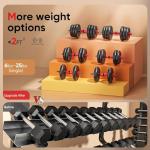 UNNMIIY Adjustable Dumbbells, 10/20/35/45/70/90lbs Free Weight Set with Connector, 4 in1 Dumbbells Set Used as Barbell, Kettlebells, Push up Stand, Fitness Exercises for Home Gym Suitable Men/Women