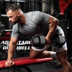 Adjustable 22lbs Dumbbell Set for Strength Training