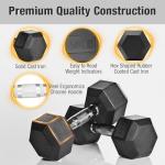 5-50 lbs Hex Dumbbell Weight Set With Rack for Home Outdoor Gyms 6-10 Pair Rubber Exercise & Fitness Nonslip Handle Dumbbells and Storage Rack Hold 350/450/550 Pounds