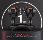 Yaheetech Adjustable Dumbbell Set 40lbs Pair of Adjustable Dumbbells Fast Adjust Dumbbell Weight Set of 2 with Anti-Slip Handle and Tray for Men/Women Home Gym Full Body Strength Training Equipment