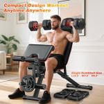 Adjustable Dumbbells Set 5LB to 25LB for Home Gym