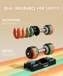 Adjustable Dumbbell Set, EOAT 2.5 to 12.5 lbs Free Weights Dumbbells Pair with Tray for New Beginner, Exercise & Fitness Dumbbells with Anti-Slip Handle & Rainbow-colored Weight Plates