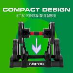 Core Fitness® Adjustable Dumbbell Weight Set by Affordable Dumbbells - Space Saver - Dumbbells for Your Home