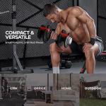 Yaheetech Adjustable Dumbbell Set 40lbs Pair of Adjustable Dumbbells Fast Adjust Dumbbell Weight Set of 2 with Anti-Slip Handle and Tray for Men/Women Home Gym Full Body Strength Training Equipment