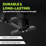 HANDBODE 225 lb Dumbbell Set Rubber Encased Hex Dumbbell Free Weights Dumbbells Home Weight Set with 6-Tier A-Frame Dumbbells Rack