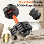 Adjustable Dumbbells Set 25LB, Weights Dumbbells Set 5/10/15/20/25lbs, Anti-Slip Handle for Exercise Fitness Workout Adjustable dumbbell set 2 (25, Pounds)