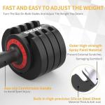SKOK Adjustable Dumbbells Set, 55LB Adjustable Dumbbell Weight Set for Men and Women with Anti-Slip Fast Adjust Weight by Turning Handle,Black Dumbbell with Tray Suitable for Full Body Workout Fitness
