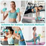 EQUIPRO Adjustable Dumbbell Set, 4 in 1 Weights for Women at Home, Hand Weights Dumbbells for Women, Each 2lb 3lb 4lb 5lb Fast Adjust Weight with Soft TPU Handle for Home Gym Exercise Training