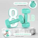 Yes4All Dumbbell Vinyl Coated - 8 lbs - Bermuda - Pair