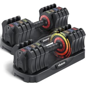 Adjustable Dumbbell Set, 22.5lb 5-in-1 Quick Adjust Dumbbell, Free Weights with Storage Tray for Home Gym, Full Body Workout Equipment for Men & Women