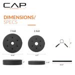 CAP Barbell 40-Pound Adjustable Cement Dumbbell Set – Versatile Vinyl Coated Weights for Home Gym Excellence