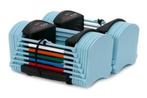 PowerBlock Sport 24 Adjustable Dumbbells, 3-24 lb. Durable Steel, Innovative At Home Workout Equipment, Sold in Pairs, Blue