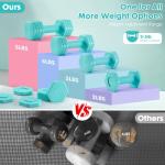 EQUIPRO Adjustable Dumbbell Set, 4 in 1 Weights for Women at Home, Hand Weights Dumbbells for Women, Each 2lb 3lb 4lb 5lb Fast Adjust Weight with Soft TPU Handle for Home Gym Exercise Training