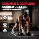 PAPABABE Dumbbell Set Rubber Encased Hex Dumbbell Free Weights Dumbbells Set Home Weight Set- 195 lb Set (Pair of 5, 12.5, 15, 17.5, 22.5, 25 lb with Rack)