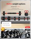 Adjustable Dumbbells,20/30/40/60/80lbs Free Weight Set with Connector, 4 in1 Dumbbells Set Used as Barbell/Kettlebells/Push up Stand, Fitness Workout Equipment for Home Gym for Youth,Women/Men