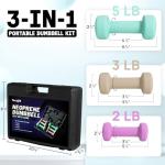 Yes4All Dumbbell Neoprene Set With Case, Weights Dumbbells Set & Hand – 2,3,5 lbs