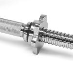 Metal Threaded Dumbbell Handles Rubber Grip - 24 x 1 inch
