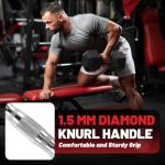 PAPABABE Dumbbell Set Rubber Encased Hex Dumbbell Free Weights Dumbbells Set Home Weight Set- 195 lb Set (Pair of 5, 12.5, 15, 17.5, 22.5, 25 lb with Rack)