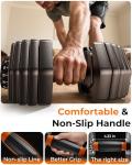 FEIERDUN Adjustable Dumbbell Set,5-52.5lb Free Weight Dumbbells, 15 in 1, Quick Adjust Weight Set with Non-slip Handles and Tray, Dumbbells for Home Gym Exercise Strength Training, Unisex（Pair）