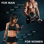 Yes4All 5 LBS Pair Rubber Encased Exercise & Fitness Hex Dumbbell Set, Hand Weight