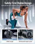 BYZOOM FITNESS Adjustable Dumbbell Set 25lb Single Unit – 5-in-1 Compact Free Weights for Home Gym, Patented Easy-Adjust Design, Sleek Aesthetic for Strength Training & Workouts, White