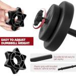Fitvids Adjustable Dumbbell Set, 40lbs Free Weights Set for Exercise & Fitness, Vinyl Coated Cement Weights with Collars for Women & Men Home Gym Strength Training