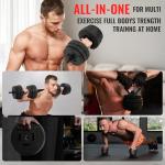 Ajustable Dumbbell Set, 20/32/50/60lbs Free Weights Dumbbells Set with Connector, 4 in 1 Dumbbells used as Barbell, Kettlebells and Push Up Stand for Exercise and Fitness