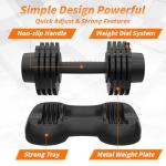 Ativafit 27.5/66/88LBS Pair Adjustable Dumbbell Set with Anti-slip Handle 12 In 1 Quick Dial Adjustment Weights With Safety Locking Button Space Saving Strength Training for Full Body Home Gym Workout