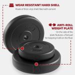Fitvids Adjustable Dumbbell Set, 40lbs Free Weights Set for Exercise & Fitness, Vinyl Coated Cement Weights with Collars for Women & Men Home Gym Strength Training