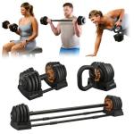 LifePro Adjustable Dumbbells Set with Rack - 15-55lb