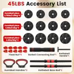 Adjustable 45lbs Dumbbell Set for Home Gym