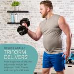 LifePro Adjustable Dumbbells Set with Rack - 15-55lb