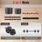 Fitvids Adjustable Dumbbell and Barbell Set