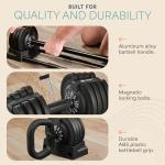 LifePro Adjustable Dumbbells Set with Rack - 15-55lb