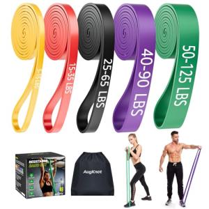 AugKnot 5-Level Resistance Bands Set for Workouts